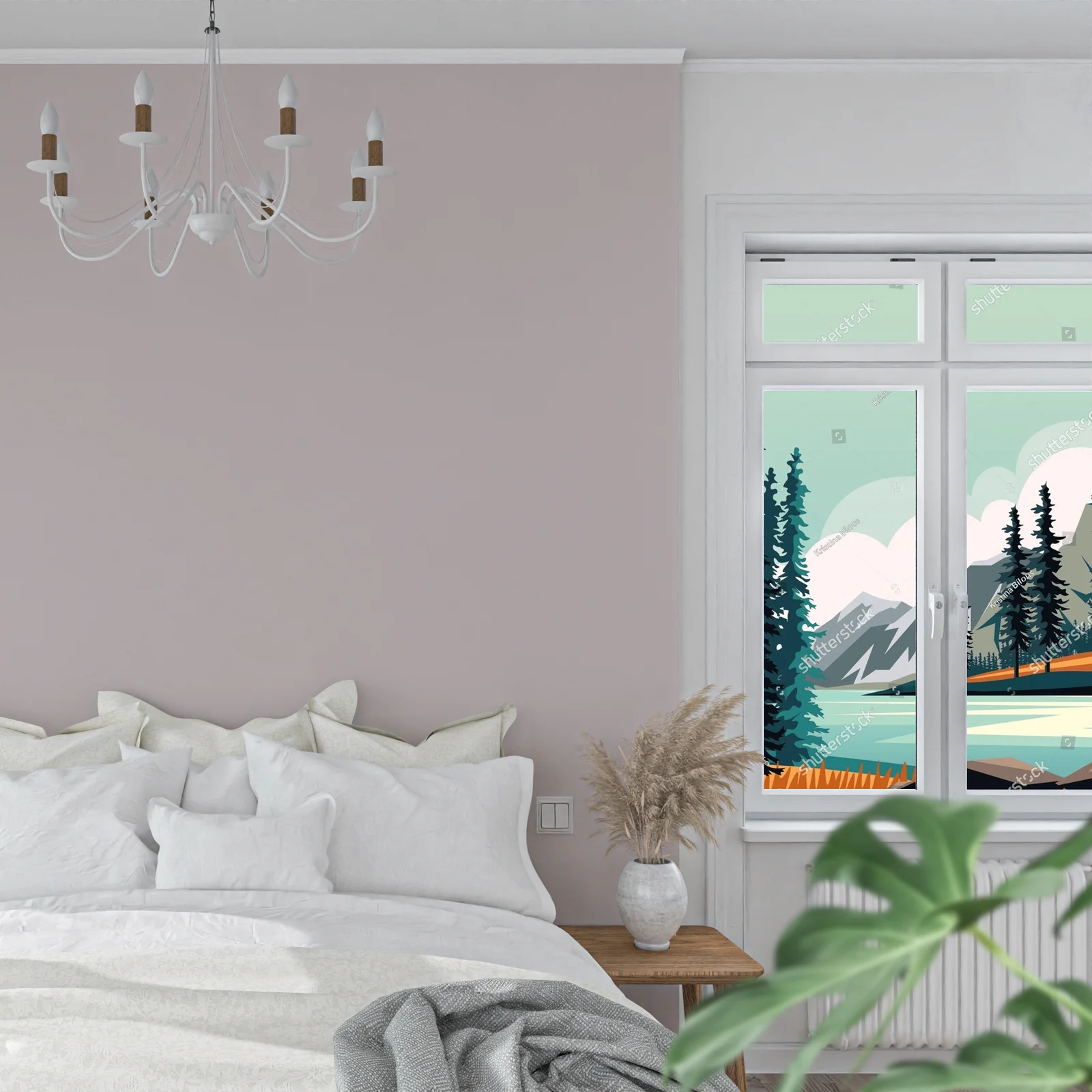Malowniczy krajobraz Maligne Lake w pastelowych odcieniach