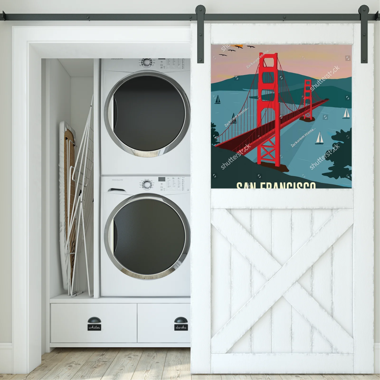 Zachód słońca nad mostem Golden Gate w San Francisco