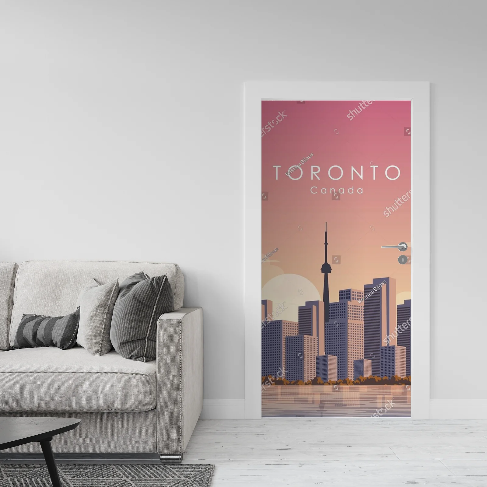 Nowoczesny projekt Toronto w różowych odcieniach