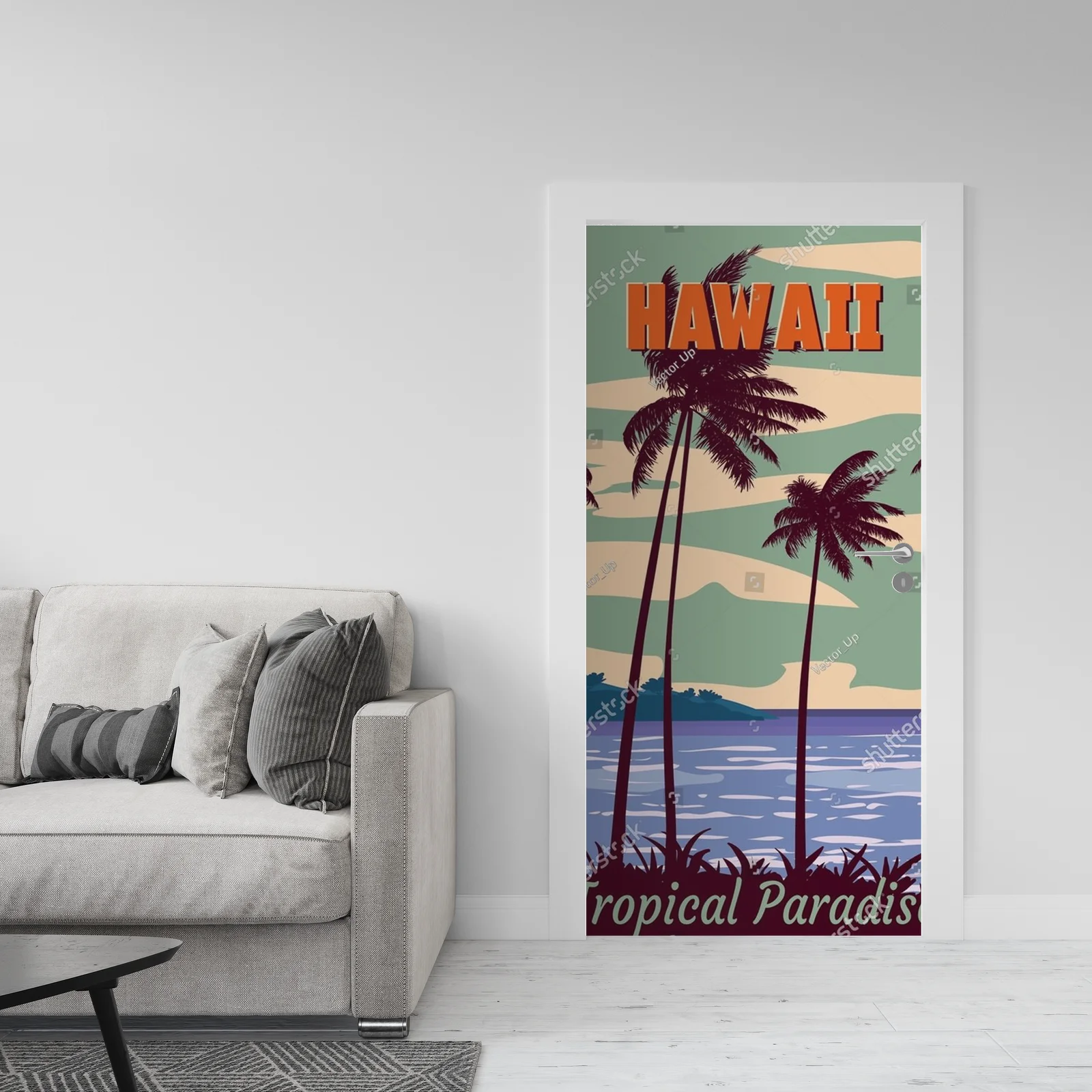 Klimatyczny plakat podróżniczy z Hawajów