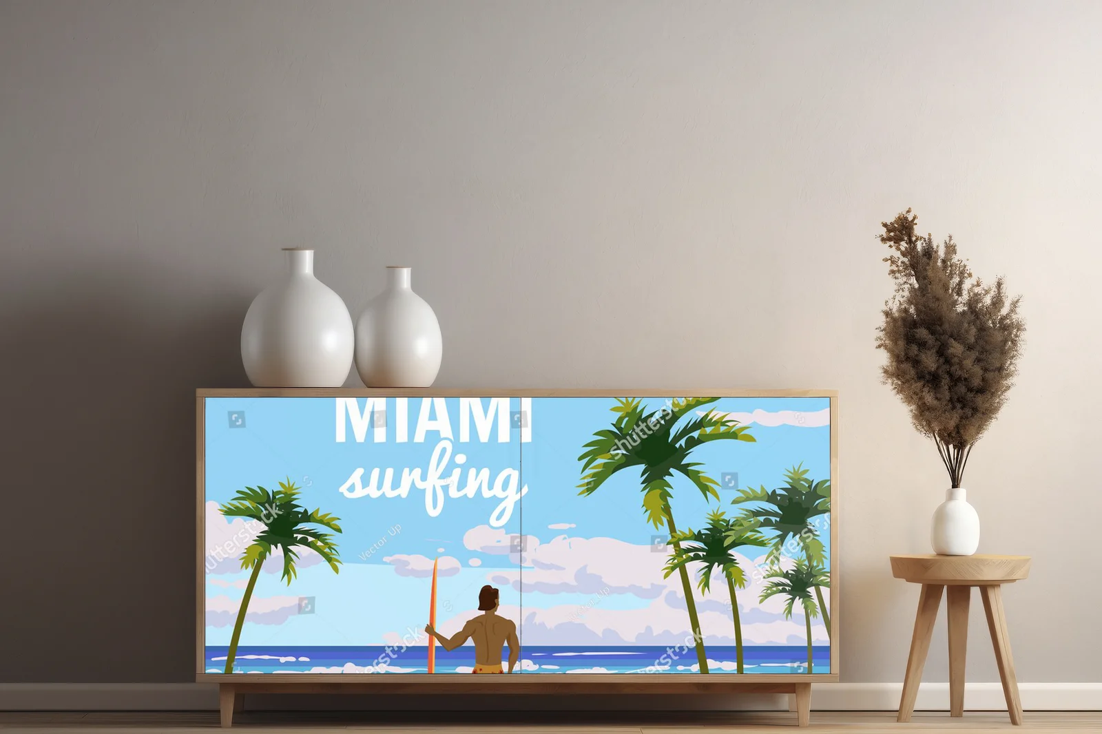 Tropikalna przyjemność na plaży surfingu