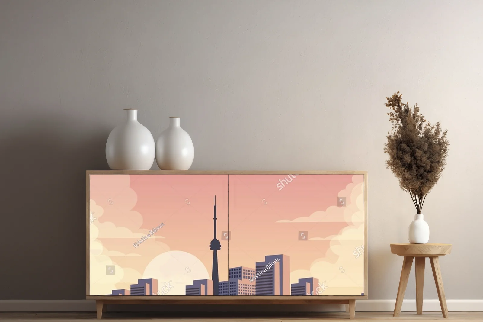 Nowoczesny projekt Toronto w różowych odcieniach