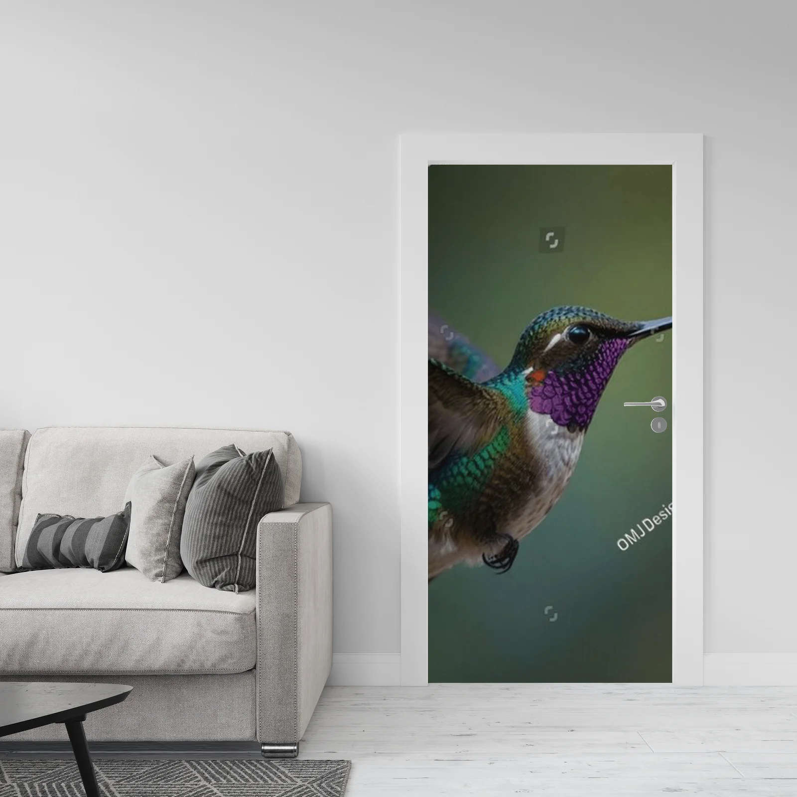 Kolorowe kolibry w tropikalnej scenerii