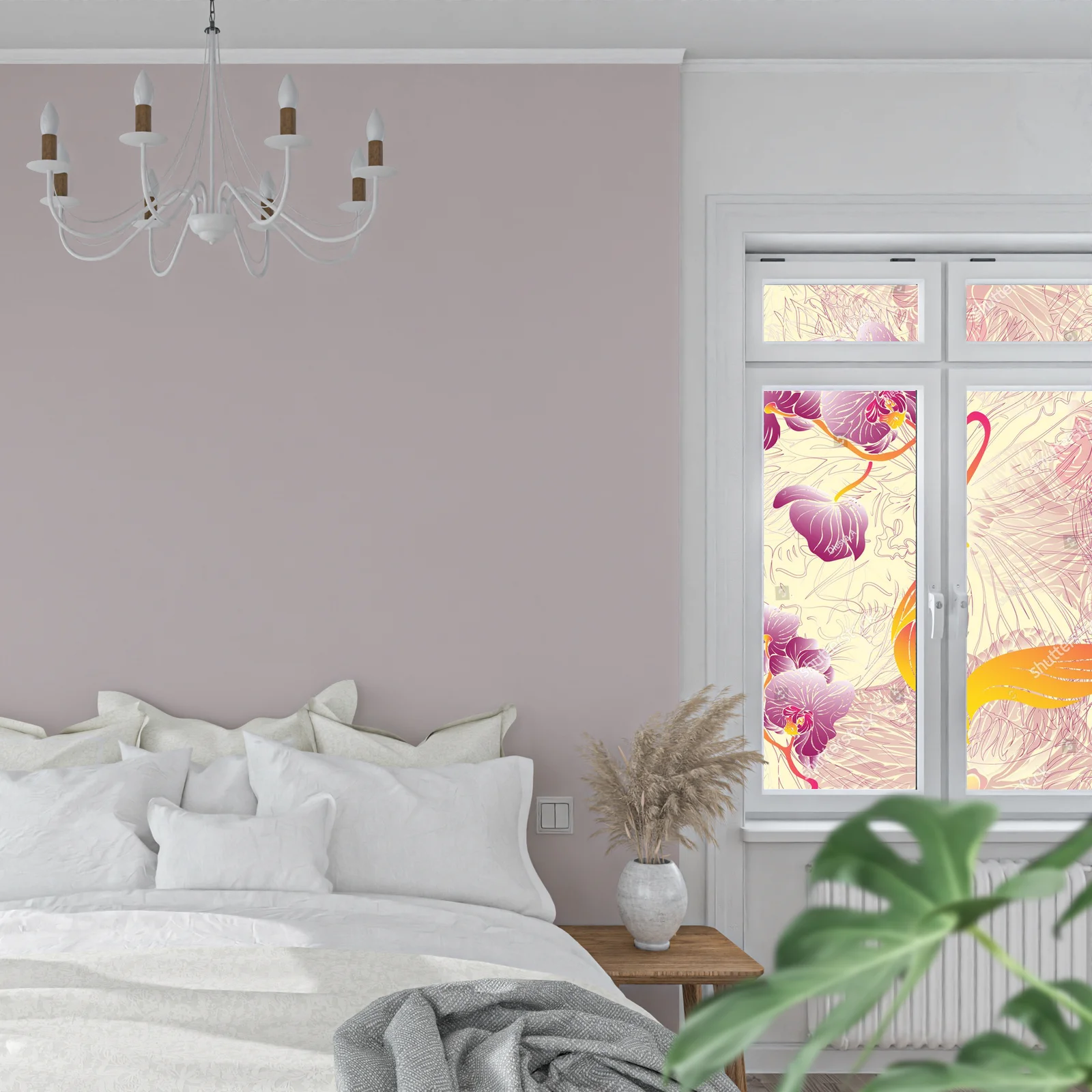 Delikatne kwiaty orchidei w promiennych odcieniach
