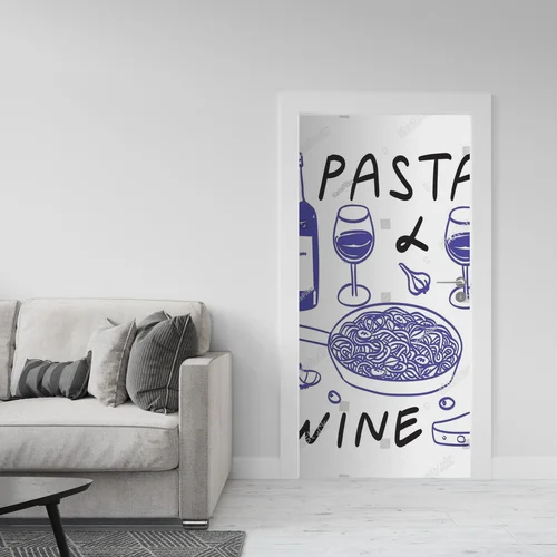 Czarujące wino i makaron w artystycznym stylu