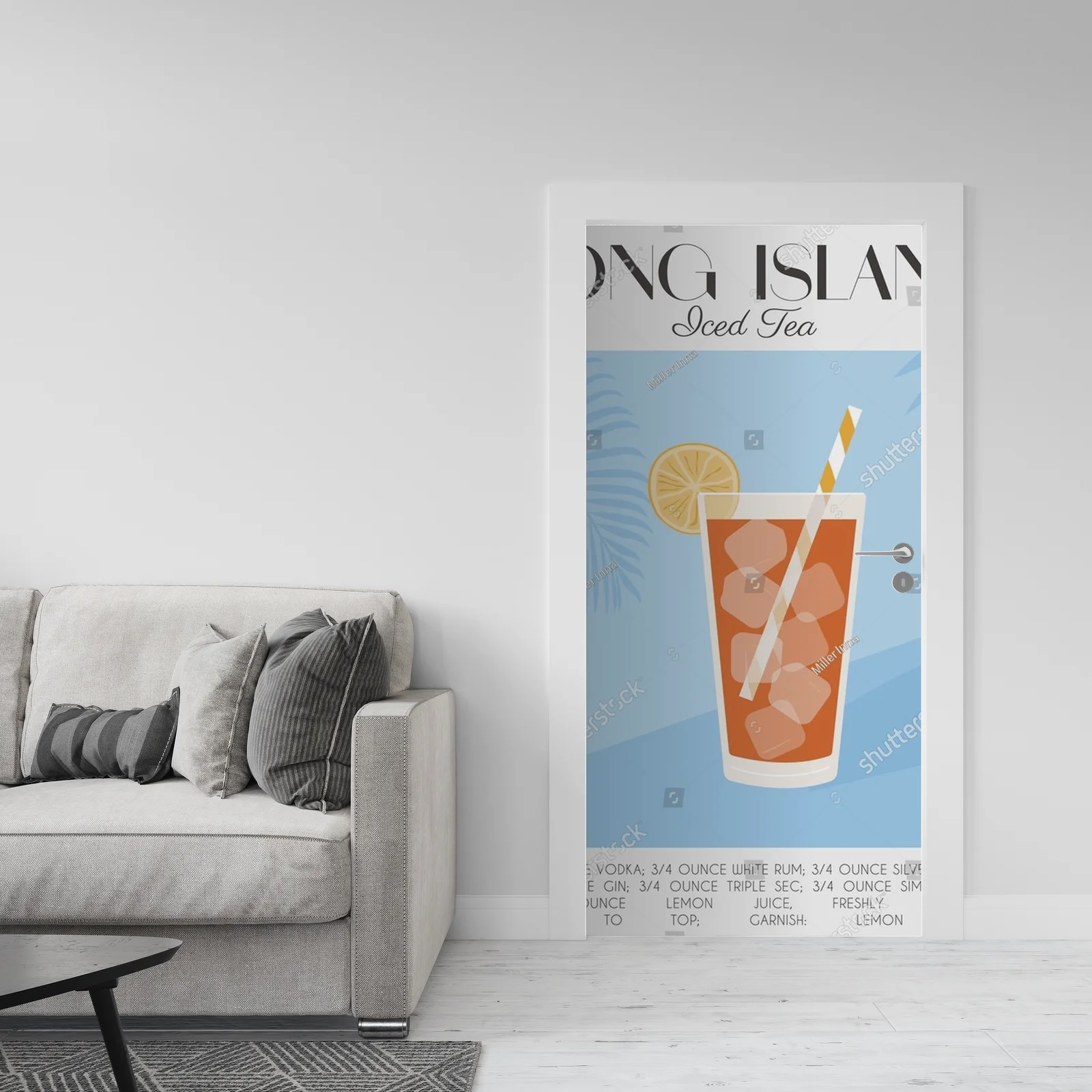 Orzeźwiający Long Island Iced Tea w minimalistycznym stylu