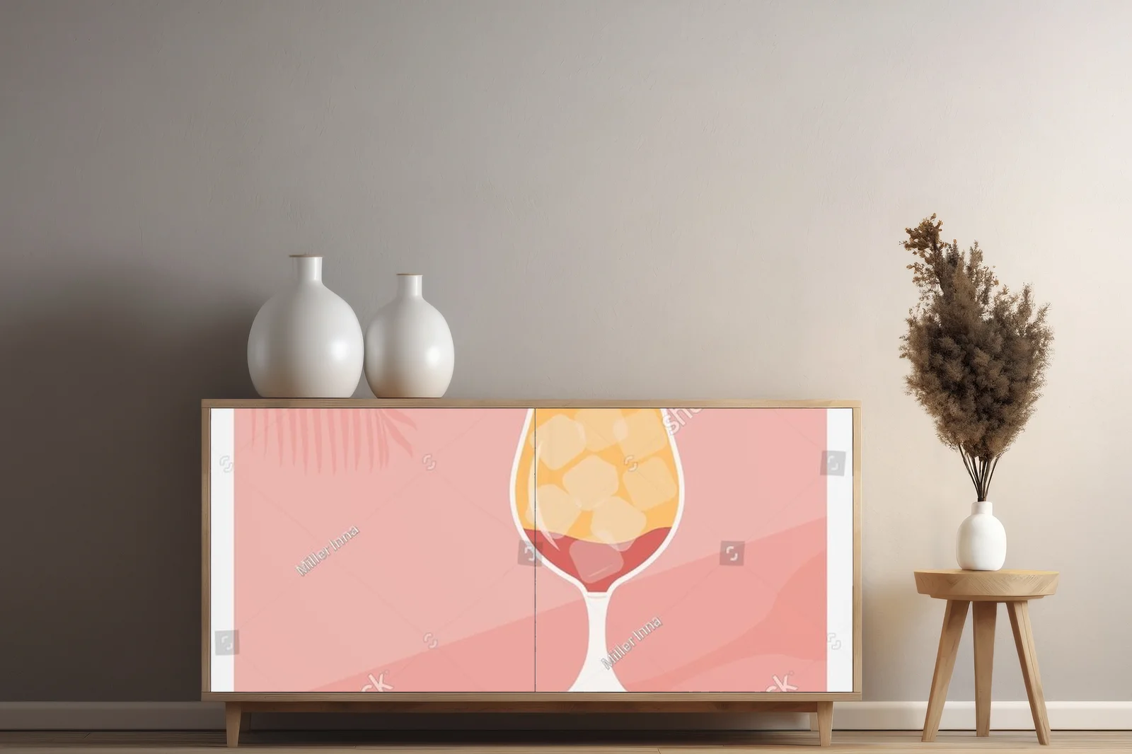 Tropikalny koktajl w minimalistycznym stylu