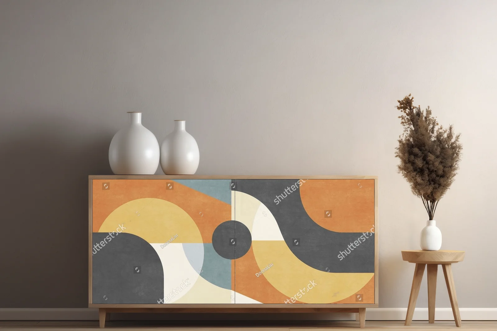 Abstrakcyjne geometrie w odcieniach szarości