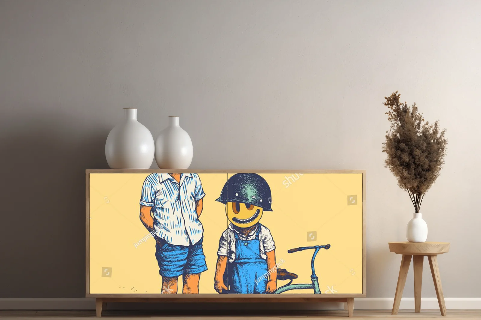Zadziorne motywy małych bikerów w pastelowych barwach
