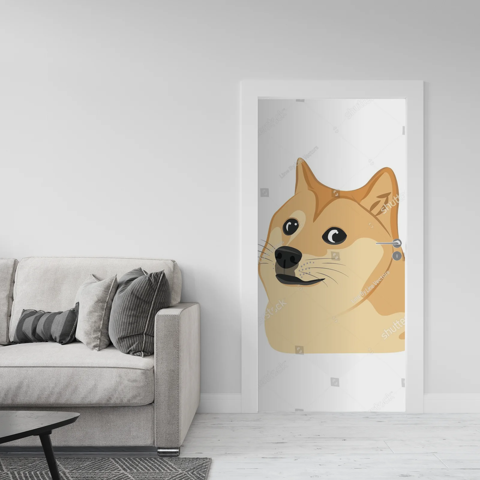 Urocze psy Shiba Inu w minimalistycznym stylu