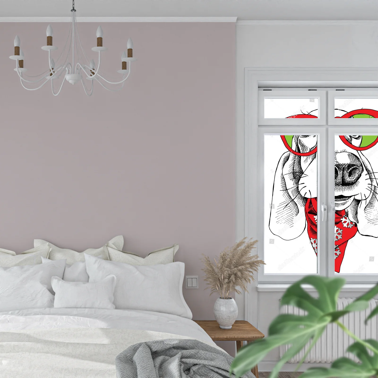 Stylowy baset w okularach i szalu
