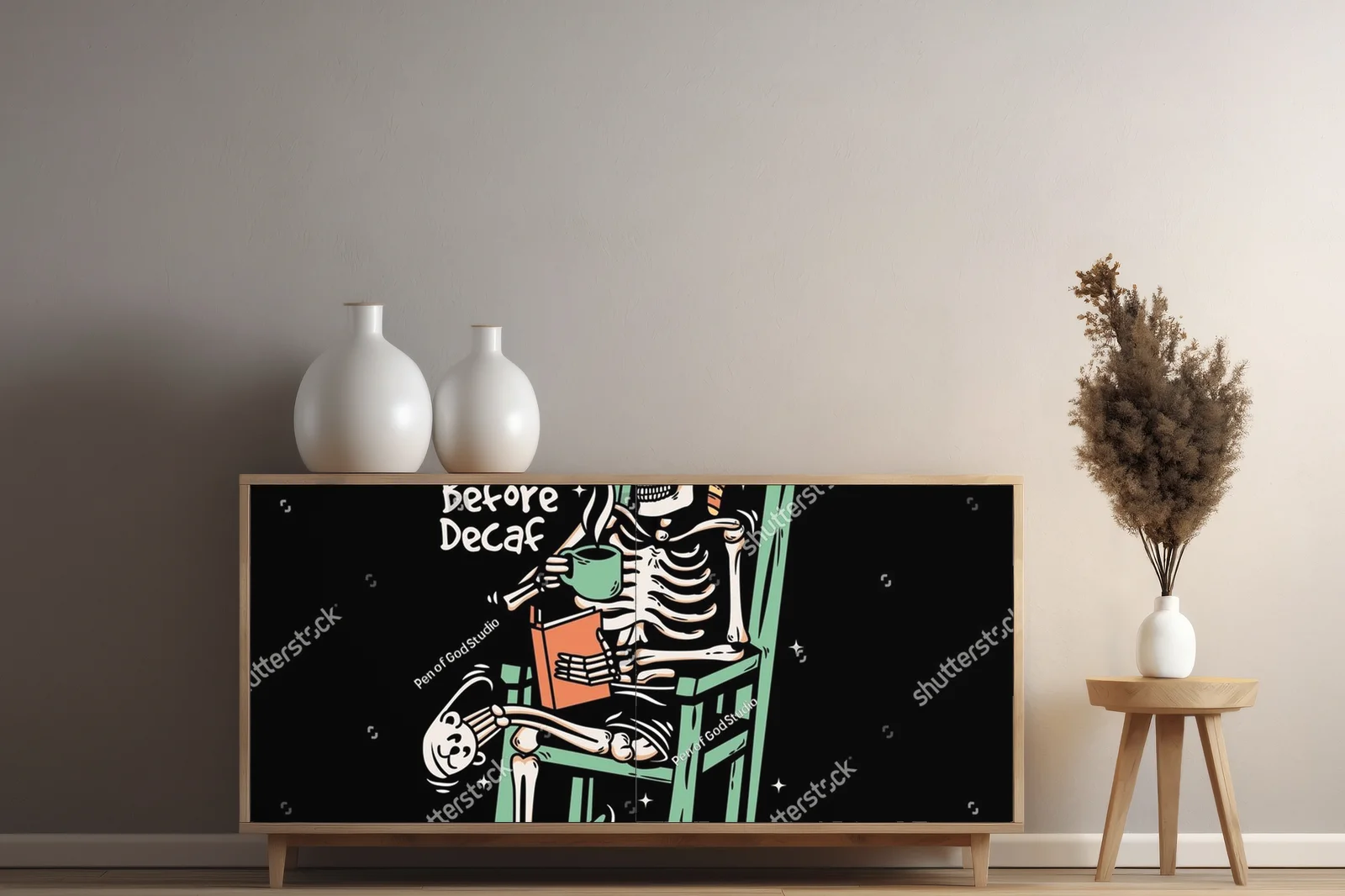 Vintage Chill z Skeletonem w Przytulnej Atmosferze