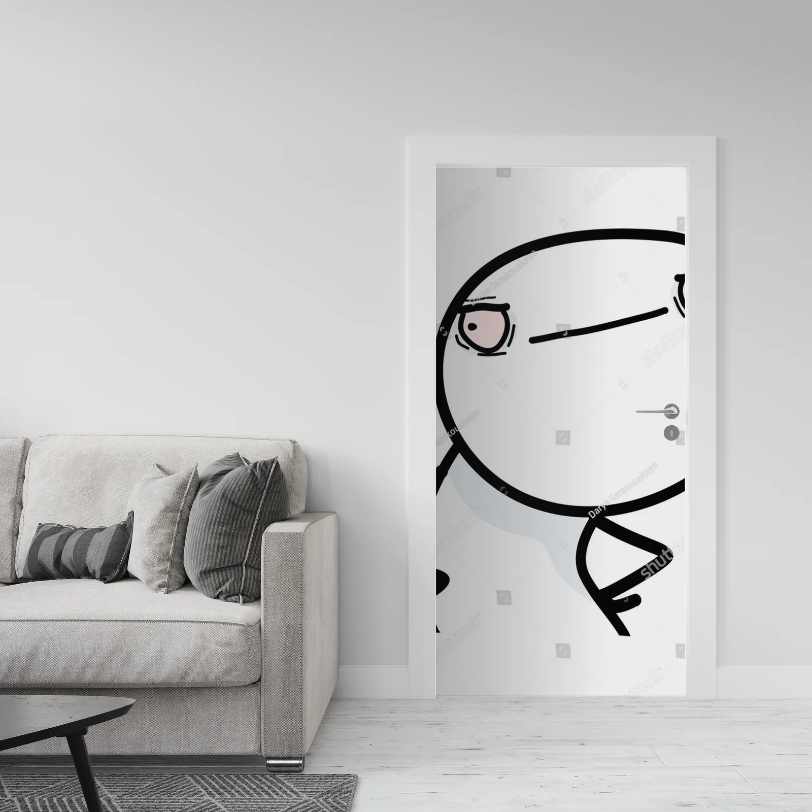 Zabawne emocje: Unhappy Man w stylu wektorowym