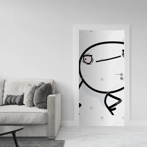Zabawne emocje: Unhappy Man w stylu wektorowym