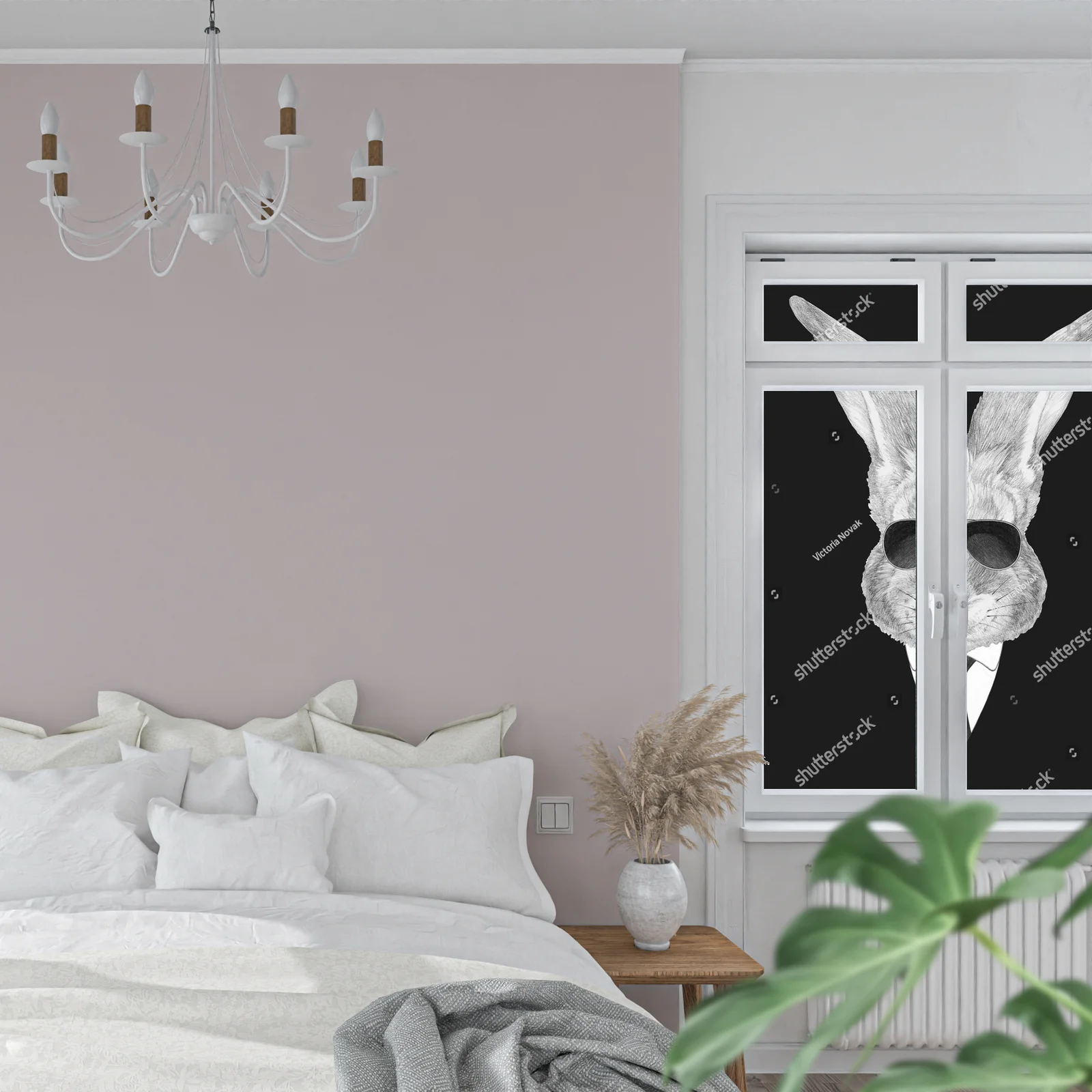 Elegancka ilustracja królika w garniturze