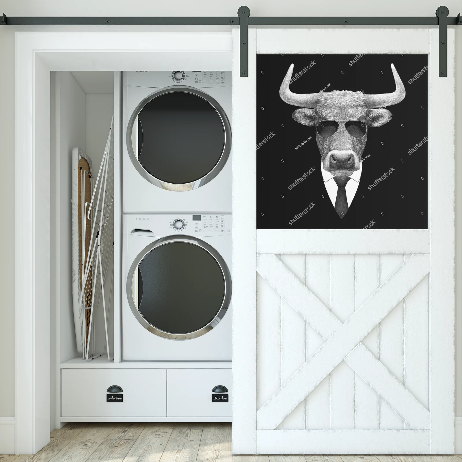 Elegancki byk w garniturze – ikona stylu