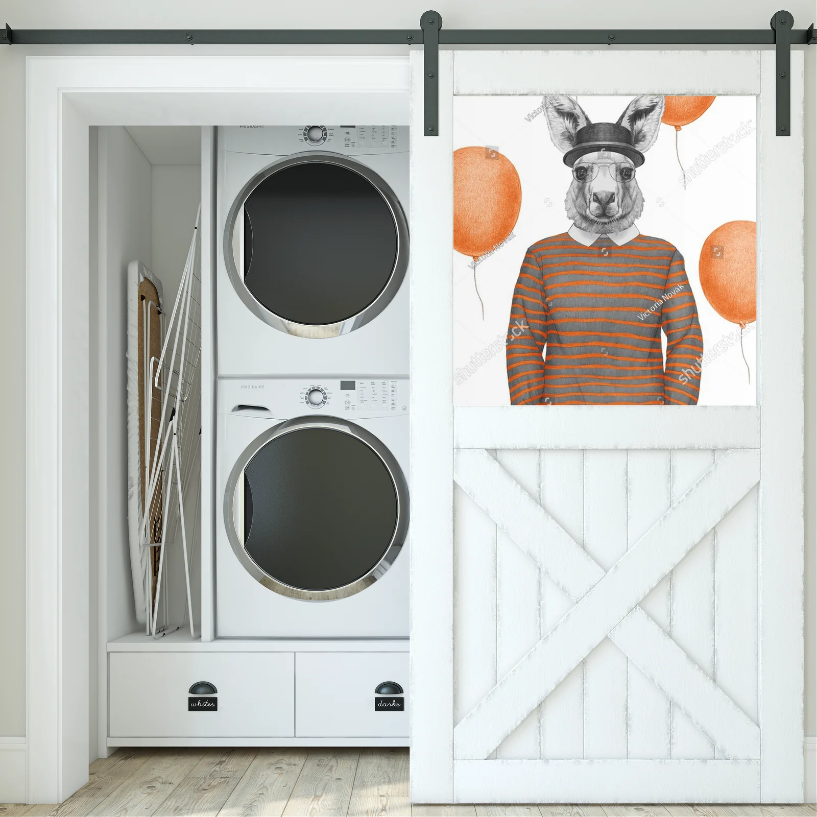 Stylowy kangur w retro klimacie
