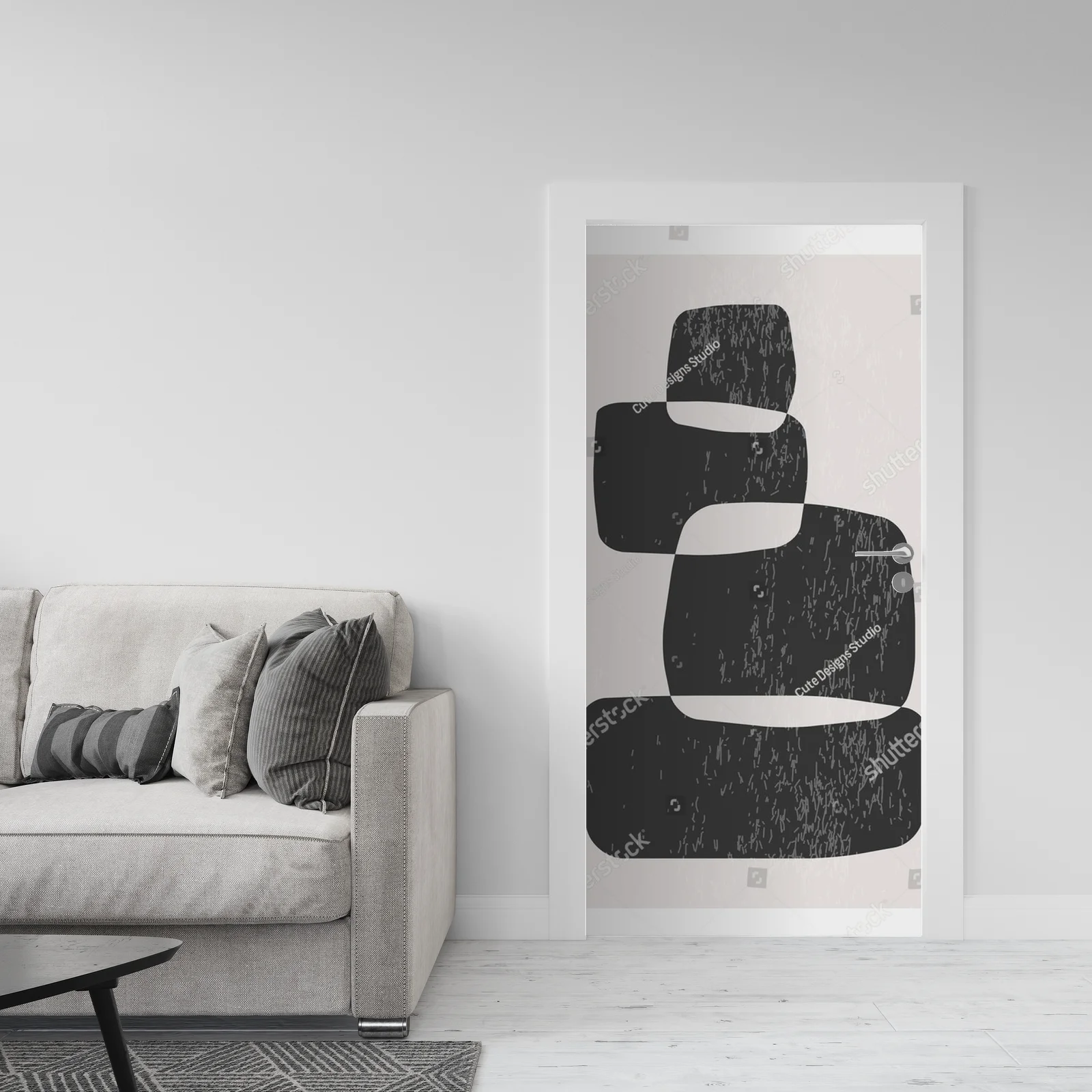 Kreatywna minimalistyczna abstrakcja w stonowanej palecie