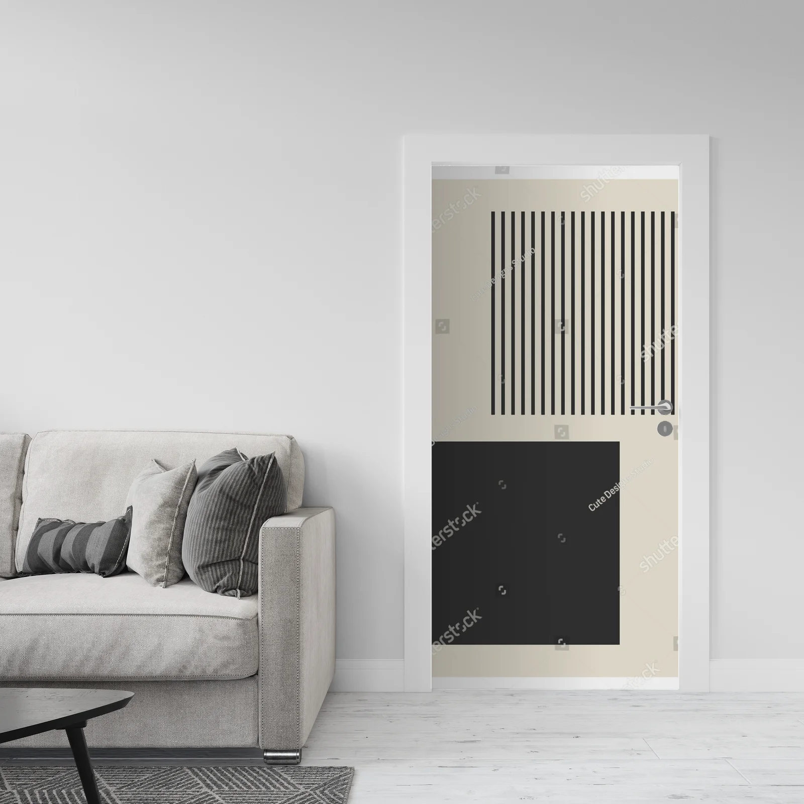 Minimalistyczna geometria w pastelowej tonacji
