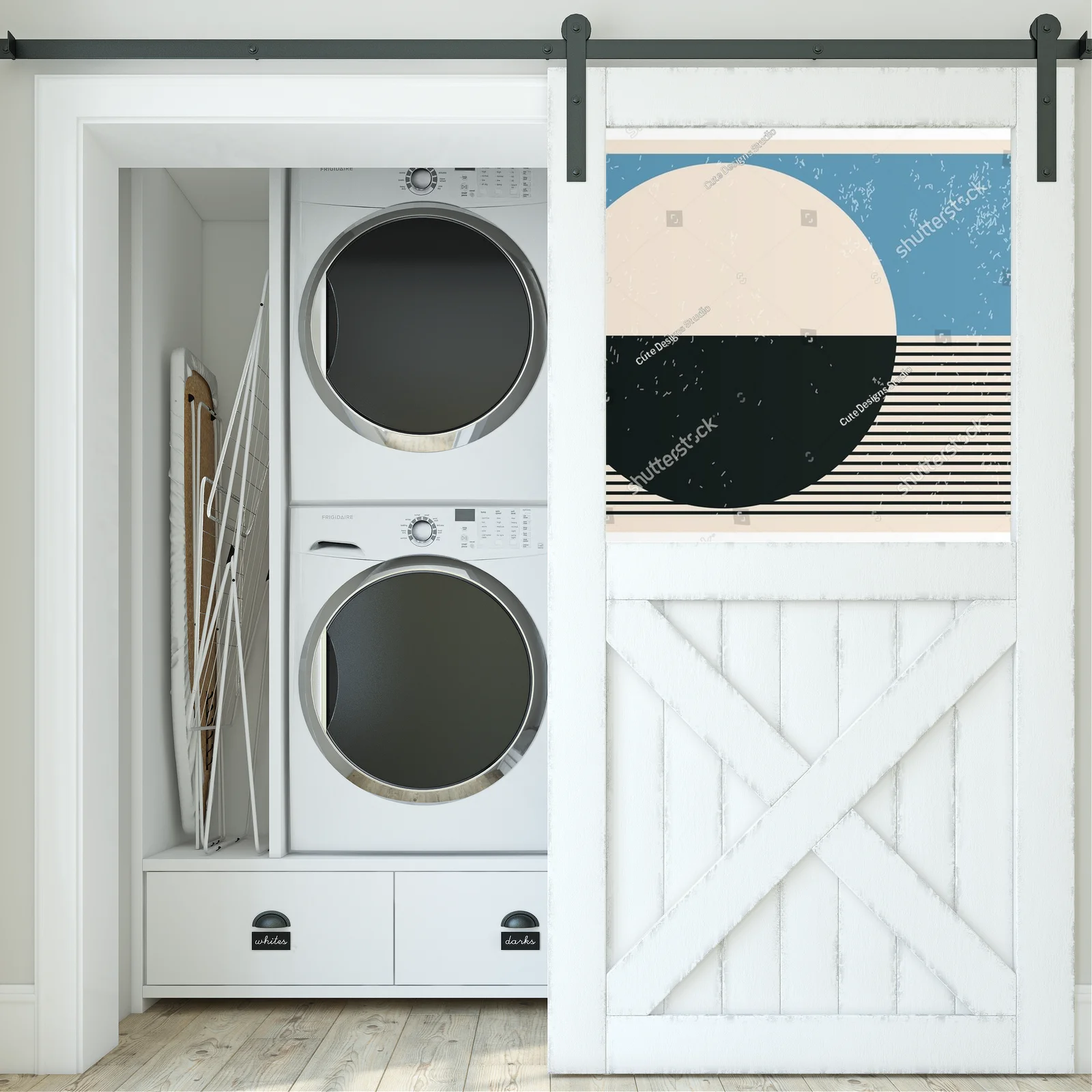 Minimalistyczna geometria w pastelowych odcieniach