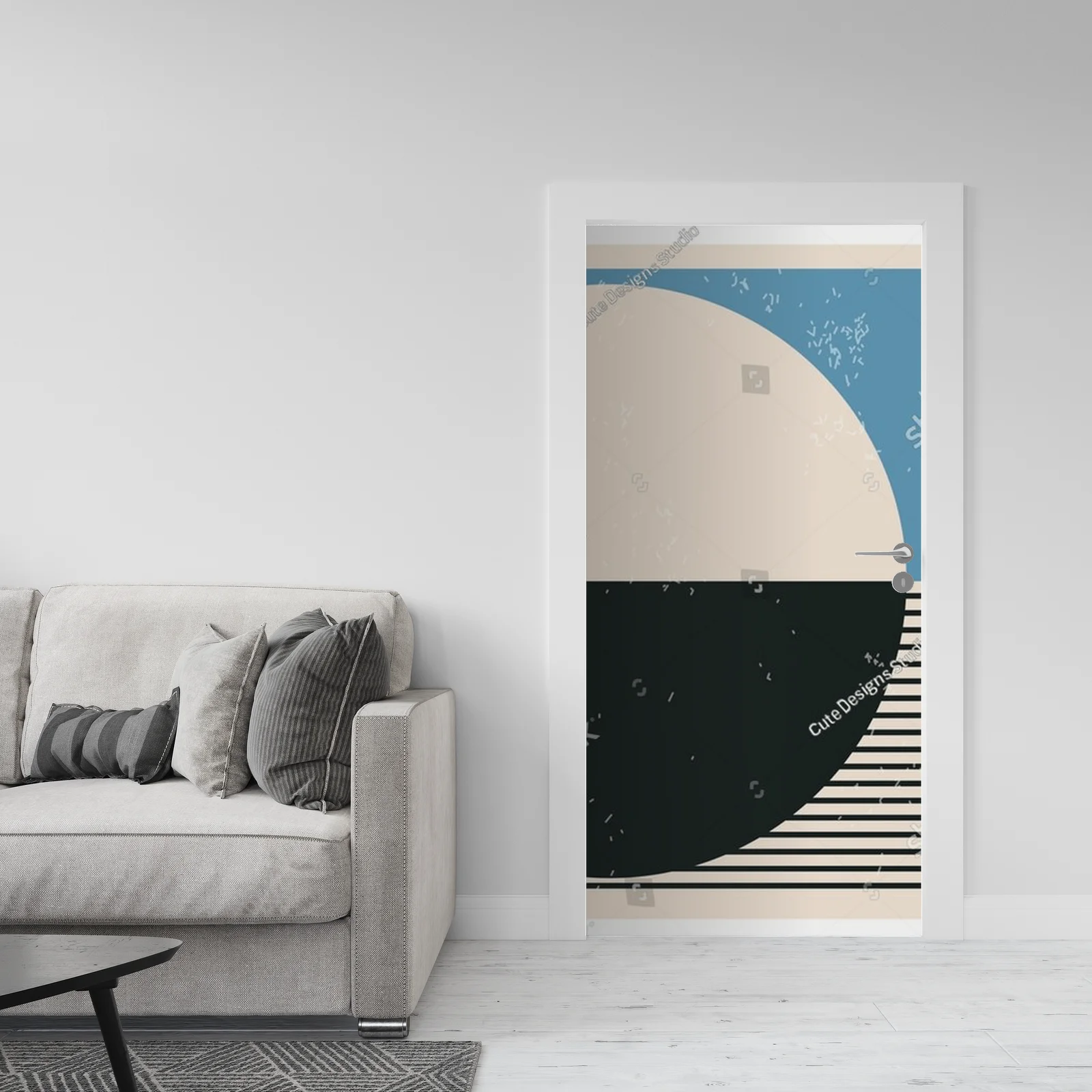 Minimalistyczna geometria w pastelowych odcieniach