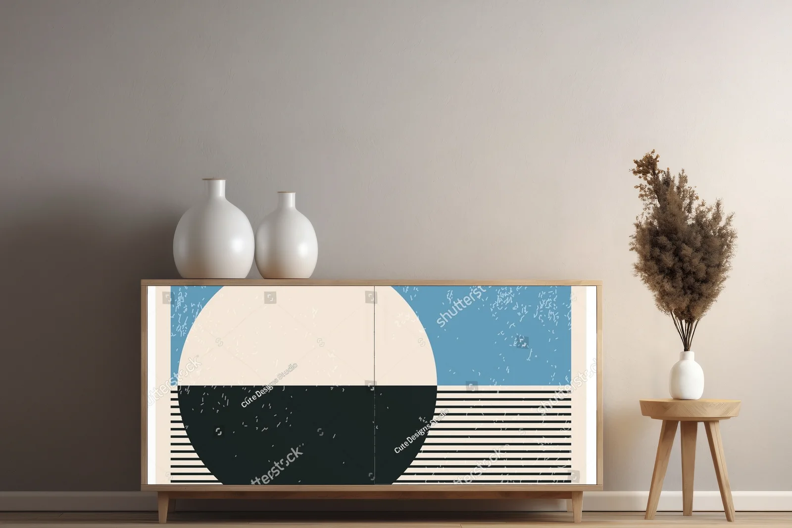 Minimalistyczna geometria w pastelowych odcieniach