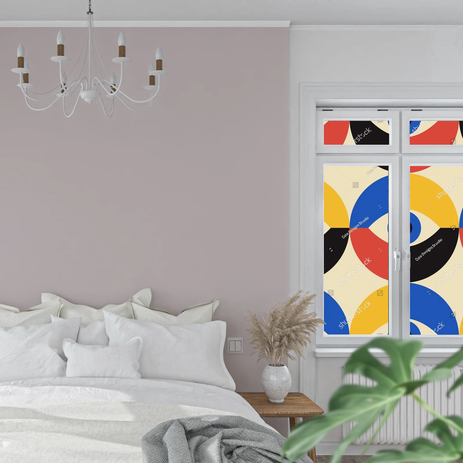 Minimalistyczny motyw geometriczny w pastelowych odcieniach