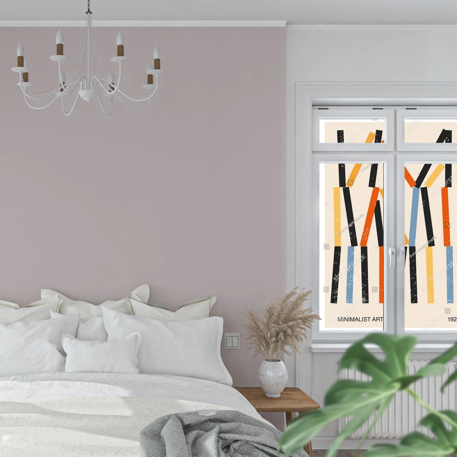 Elegancka geometryczna kompozycja w pastelowych tonach