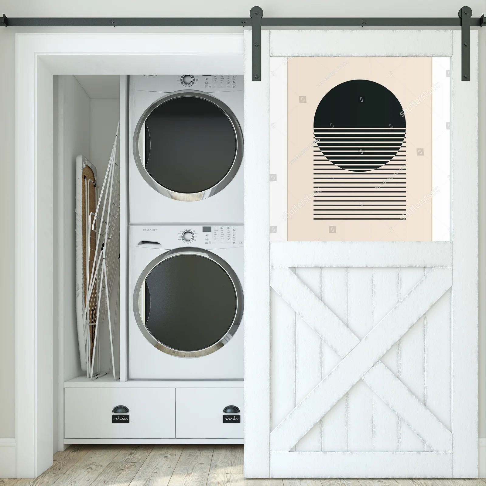 Geometryczne kształty w pastelowym stylu lat 20-tych
