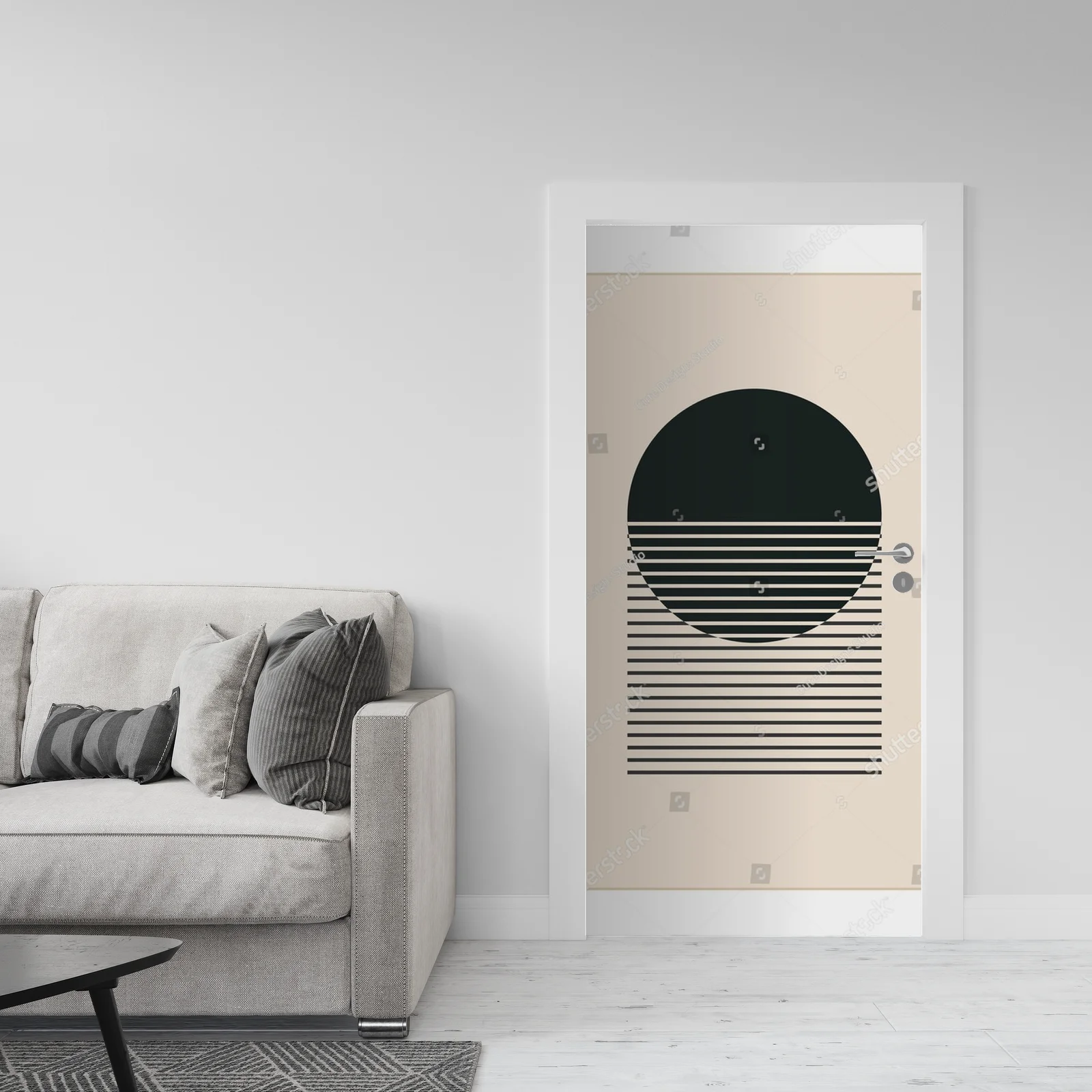 Geometryczne kształty w pastelowym stylu lat 20-tych