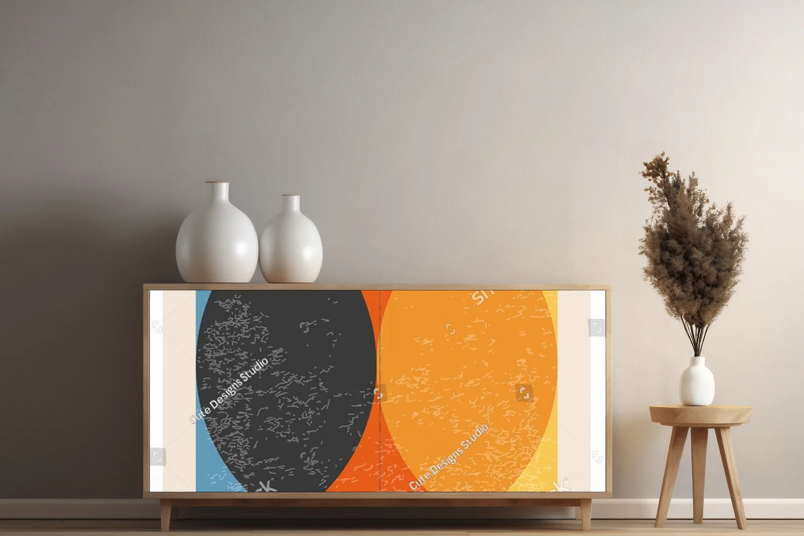 Geometryczne harmonijki w pastelowej tonacji