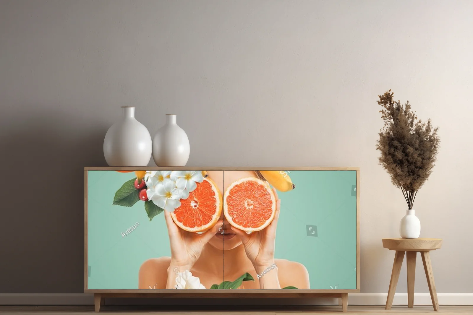 Surrealistyczny portret w egzotycznych barwach